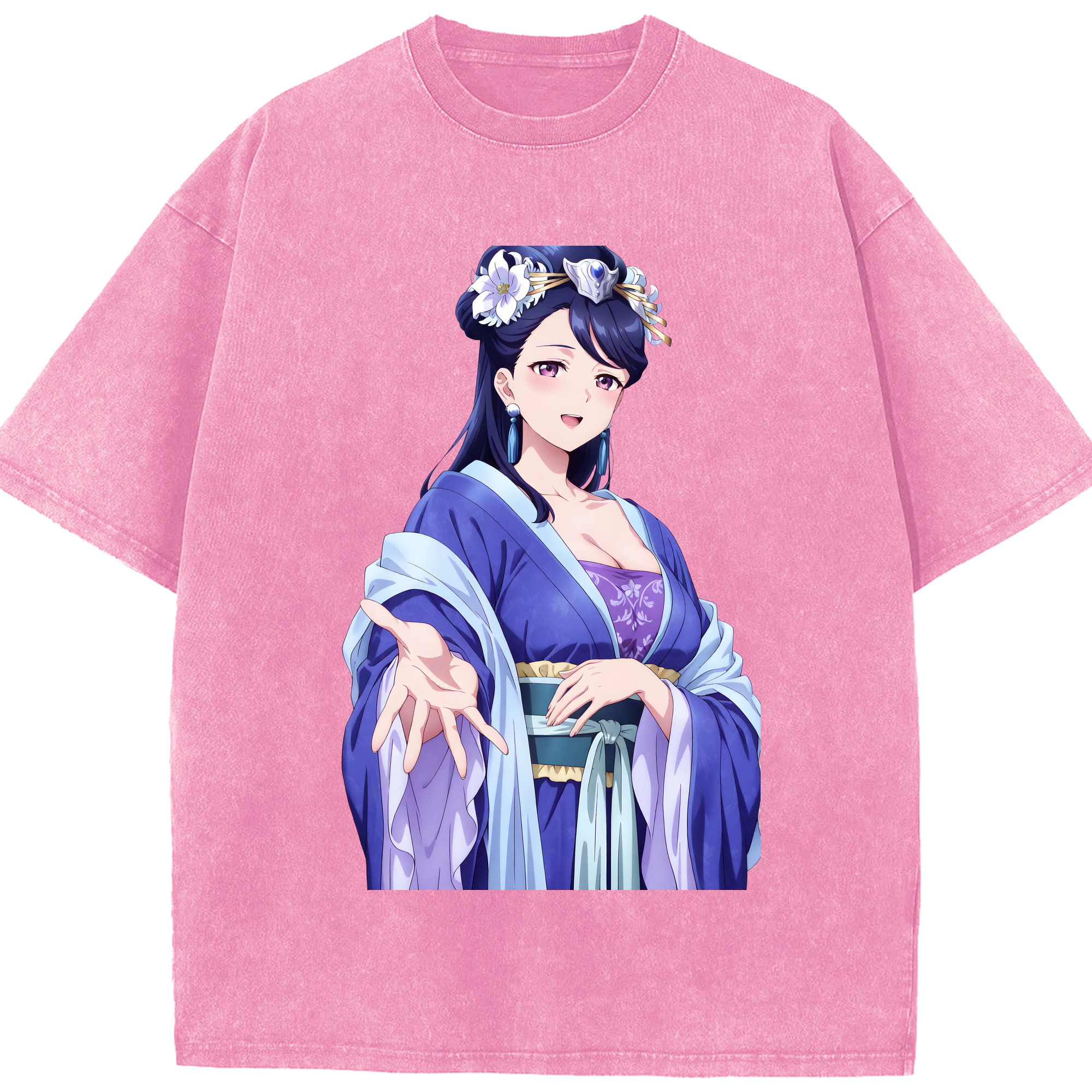 （画像用） 薬屋のひとりごと The Apothecary Diaries 綿100% ヴィンテージ風 半袖Tシャツ（フロントプリント）